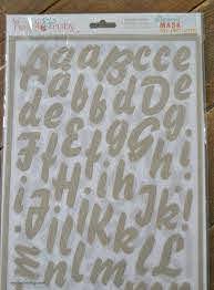 Hazel & Ruby Stencil Mask Peel-Away Letters - Brush Script Alpha (HR-SM432)
