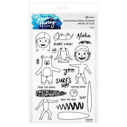 Simon Hurley Create Photopolymer Stamps Surf's Up (HUR70757)
