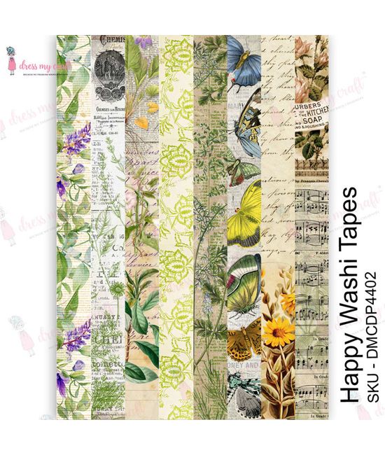 Dress My Craft Transfer Me Happy Washi Tapes (DMCDP4402)