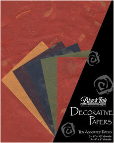 Black Ink Decorative Papers - Mangos Medium Collage Pack (IN-909)