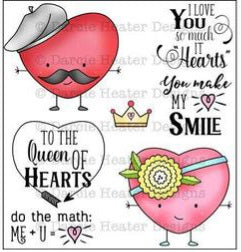 Darcie's Heart & Home: Cling Mounted Rubber Stamp Set - Love Hearts (JCS341)