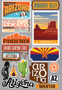 Reminisce Die Cut Stickers Jet Setters Arizona (JET-002)