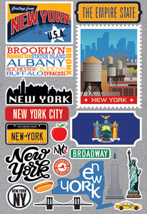 Reminisce Die Cut Stickers Jet Setters New York (JET-031)