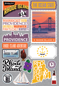 Reminisce Die Cut Stickers Jet Setters Rhode Island (JET-038)