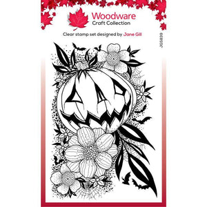 Woodware Craft Collection Clear Stamp Pumpkin Flowers (JGS839)