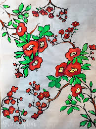 StencilGirl Products - Gwen Lafleur Chinese Garden Plum Blossoms Stencil L621