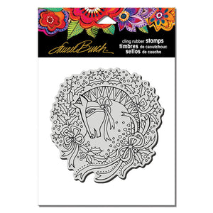 Stampendous Cling Rubber Stamps Wreath Mare designed by Laurel Burch (LBCW012)