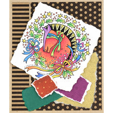 Load image into Gallery viewer, Stampendous Cling Rubber Stamps Wreath Mare designed by Laurel Burch (LBCW012)
