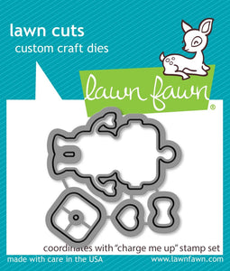 LawnFawn Lawn Cuts Dies Coordinates with "Charge me Up" Stamp Set (LF1775)