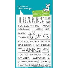 Lawn Fawn Photopolymer Clear Stamp & Die Set Thanks Thanks Thanks (LF2405/2406)