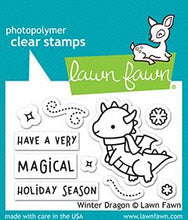Load image into Gallery viewer, Lawn Fawn Photopolymer Clear Stamp &amp; Die Set - Winter Dragon (LF2426)
