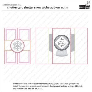 Lawn Fawn Lawn Cuts Custom Craft Dies - Shutter Card Snow Globe Add-On (LF2434)