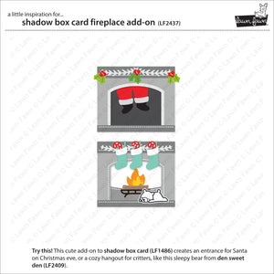 Lawn Fawn Lawn Cuts Custom Craft Dies - Shadow Box Card Fireplace Add-On (LF2437)