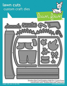 Lawn Fawn Lawn Cuts Custom Craft Dies - Shadow Box Card Fireplace Add-On (LF2437)