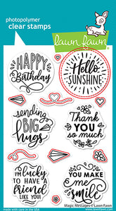 Lawn Fawn Clear Stamp & Die Set Magic Messages (LF2509)