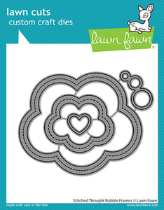 Lawn Fawn Lawn Cuts Custom Craft Dies  Stitched Thought Bubble Frames (LF2575)