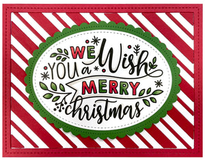 Lawn Fawn Custom Craft Die & Stamp Set Giant Holiday Messages (LF2681)