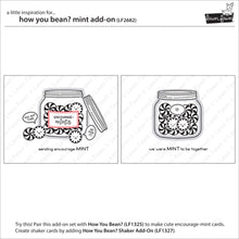 Load image into Gallery viewer, Lawn Fawn Custom Craft Die &amp; Stamp Set How You Bean? Mint Add On (LF2683)
