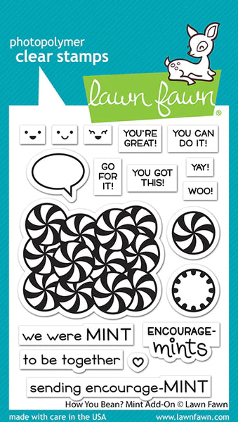 Lawn Fawn Photopolymer Clear Stamps How You Bean? Mint Add On (LF2682)