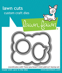 Lawn Fawn Custom Craft Die & Stamp Set How You Bean? Mint Add On (LF2683)