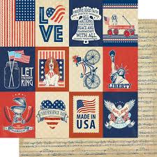 Authentique - 12" x 12" Scrapbook Paper - Liberty Collection - Liberty Eight - LIB008