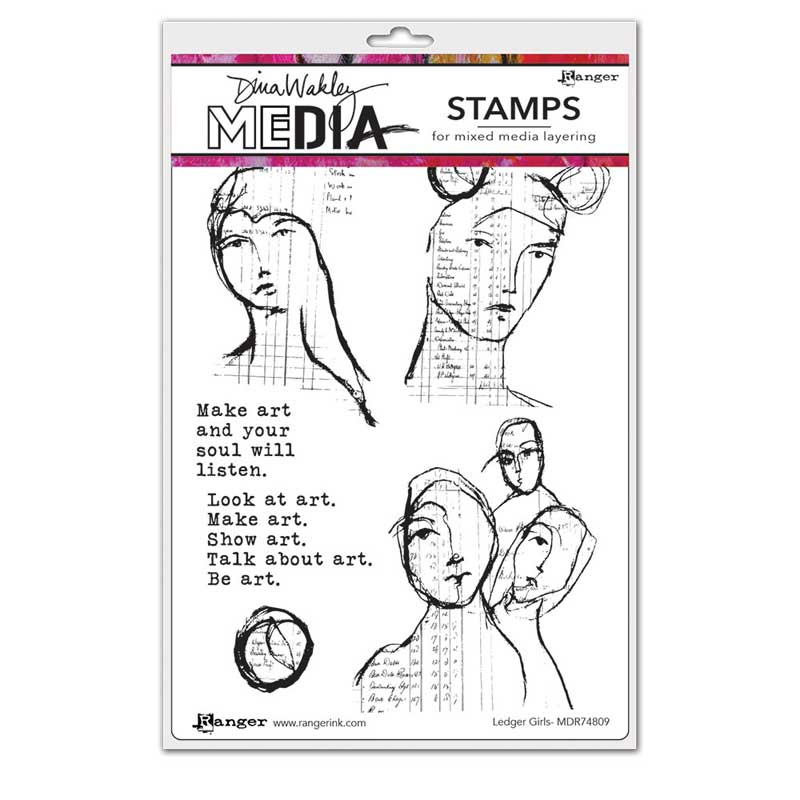 Dina Wakley Media Stamp Ledger Girls (MDR74809)