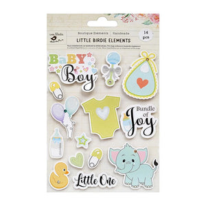Little Birdie Little One Baby Boy Handmade Embellishments (CR72224)