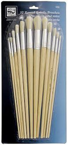 Loew & Cornell Brushes - 12 Piece Round Bristle Brush Set (1802)