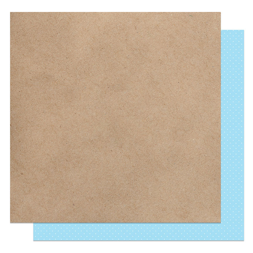 Photoplay Paper Tulla & Norbert's Magical Vacation Collection 12x12 Scrapbook Paper Solids Plus Light Blue/Kraft (MAG3299)