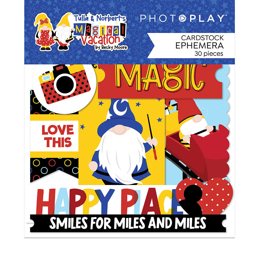 Photoplay Paper Tulla & Norbert's Magical Vacation Collection Cardstock Ephemera (MAG3300)