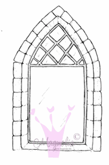 Magnolia Rubberstamps- Church Window (M3007)