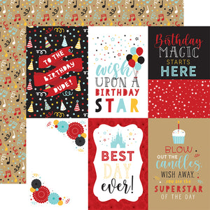 Echo Park Paper Co. 12x12 Scrapbook Paper - Magical Birthday Boy 4x6 Journaling Cards (MBB232012)