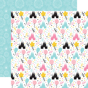 Echo Park Paper Co. 12x12 Scrapbook Paper - Magical Birthday Girl Collection - Castles (MBG231013)