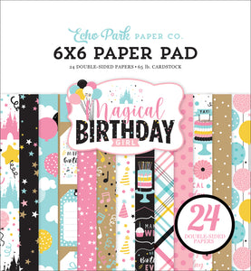 Echo Park Paper Co. 6x6 Paper Pad - Magical Birthday Girl (MBG231023)