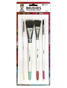 Dina Wakley Media 4 Pack of Synthetic Brushes (MDA55761)