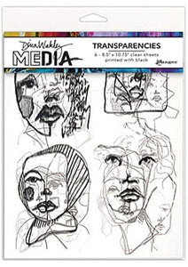 Dina Wakley MEdia Transparencies Abstract Portraits 2 (MDA82040)