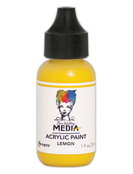 Dina Wakley MEdia Acrylic Paint Lemon (MDQ54023)