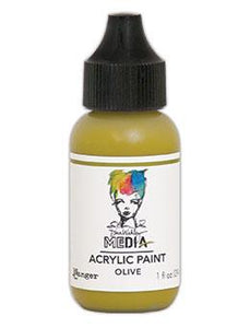 Dina Wakley MEdia Acrylic Paint Olive (MDQ59837)
