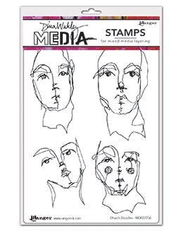 Dina Wakley MEdia Stamp Set Church Doodles (MDR77756)