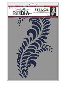 Dina Wakley Media Giant Flourish Stencil (MDS74564)