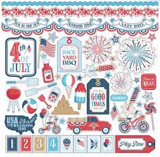 Photoplay Paper 12x12 Scrapbook Paper Main Street Parade Element Stickers (MS2219)