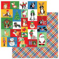 Photoplay Paper Co. The Muttcracker Collection 12x12 Scrapbook Paper Countdown (MUT9534)