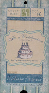Melissa Frances Indexed Ticket Company - It's a Celebration Ticket Book (GN150)