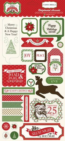Carta Bella Have a Merry Christmas Chipboard Elements