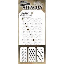 Stampers Anonymous Tim Holtz Collection Shifter Multi Stencil Multi-Dots (THSM01)