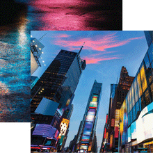 Load image into Gallery viewer, Reminisce New York Collection 12x12 Scrapbook Paper Times Square (NYO-004)
