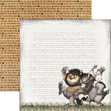 Load image into Gallery viewer, Paper House Productions Where the Wild Things Are Collection 12x12 Scrapbook Paper Let the Wild Rumpus Start (P-2076)
