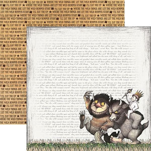 Paper House Productions Where the Wild Things Are Collection 12x12 Scrapbook Paper Let the Wild Rumpus Start (P-2076)