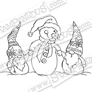 Stampendous Fran's Cling Rubber Stamps  Snome Buddies (CRP362)