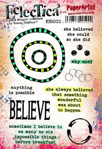 PaperArtsy Eclectica3 Stamp Set Believe by Emma Godfrey Stamps (EEG23)